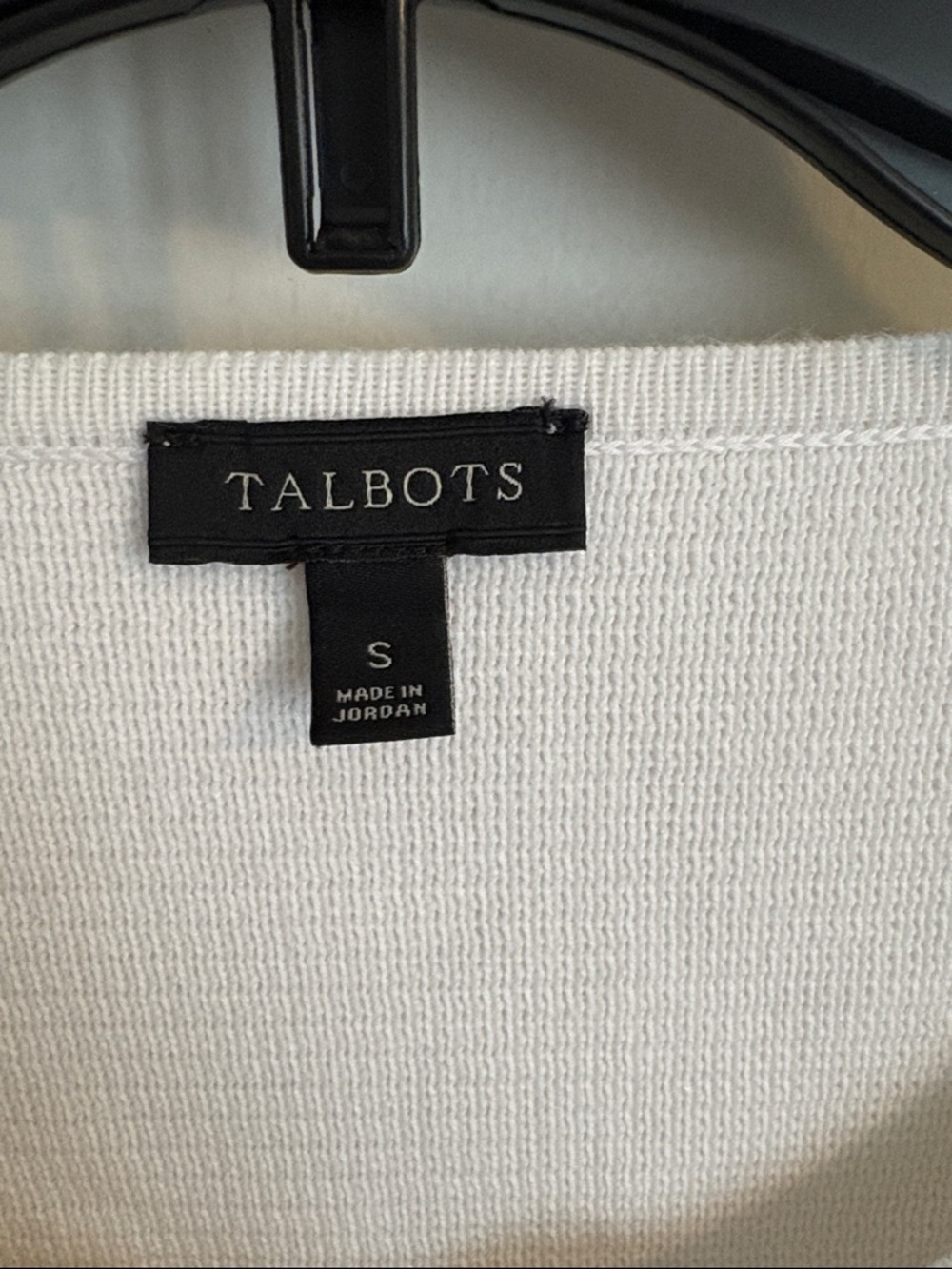 Talbots Ivory Ruffle Zip Front Cardigan - Picture 2 of 7